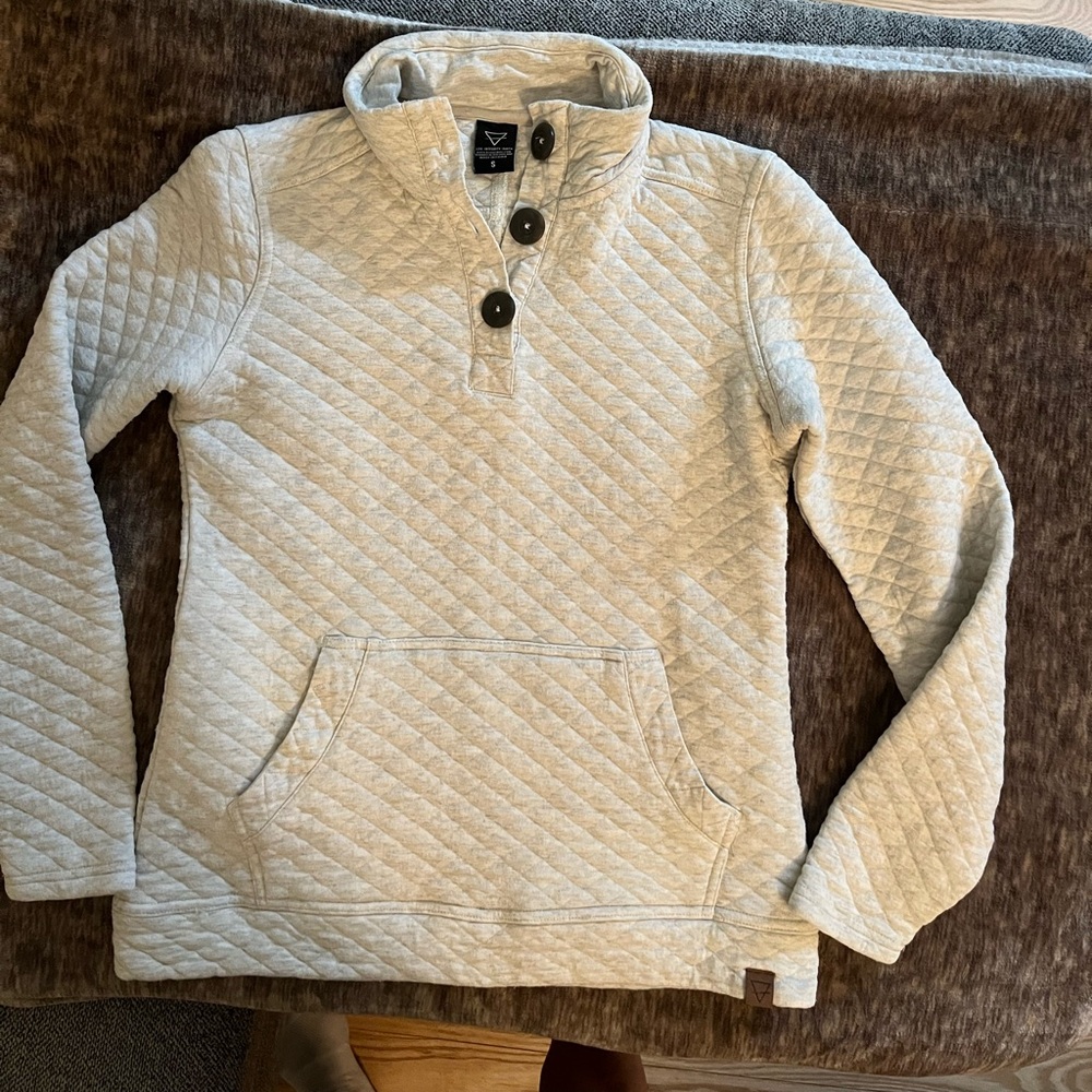 life integrity earth quilted pullover womens small